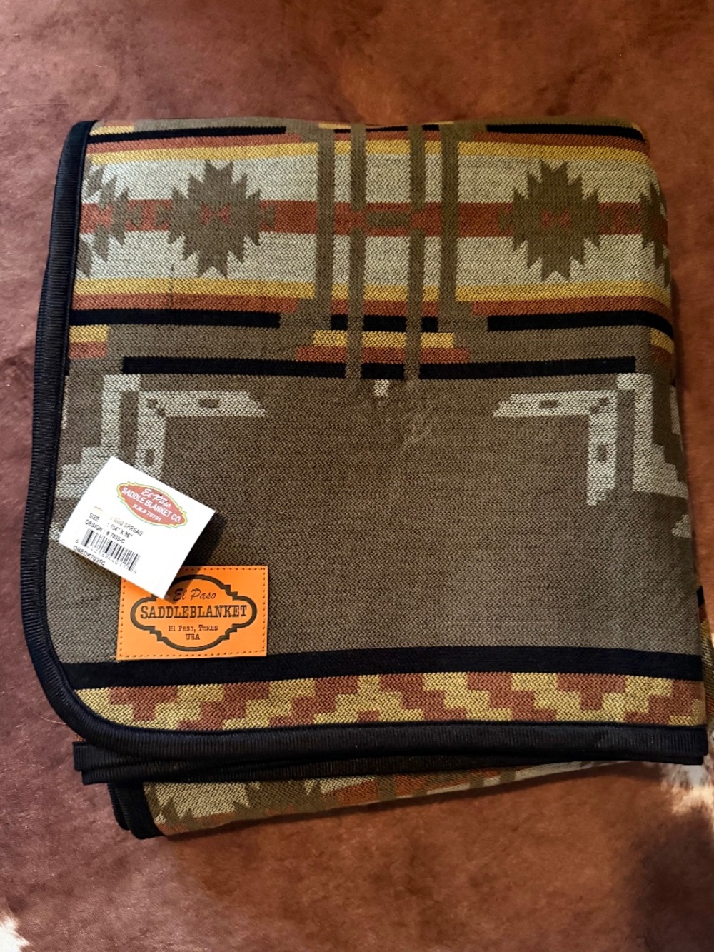 NWT King Size Bedspread Coverlet Southwestern Aztec Native
